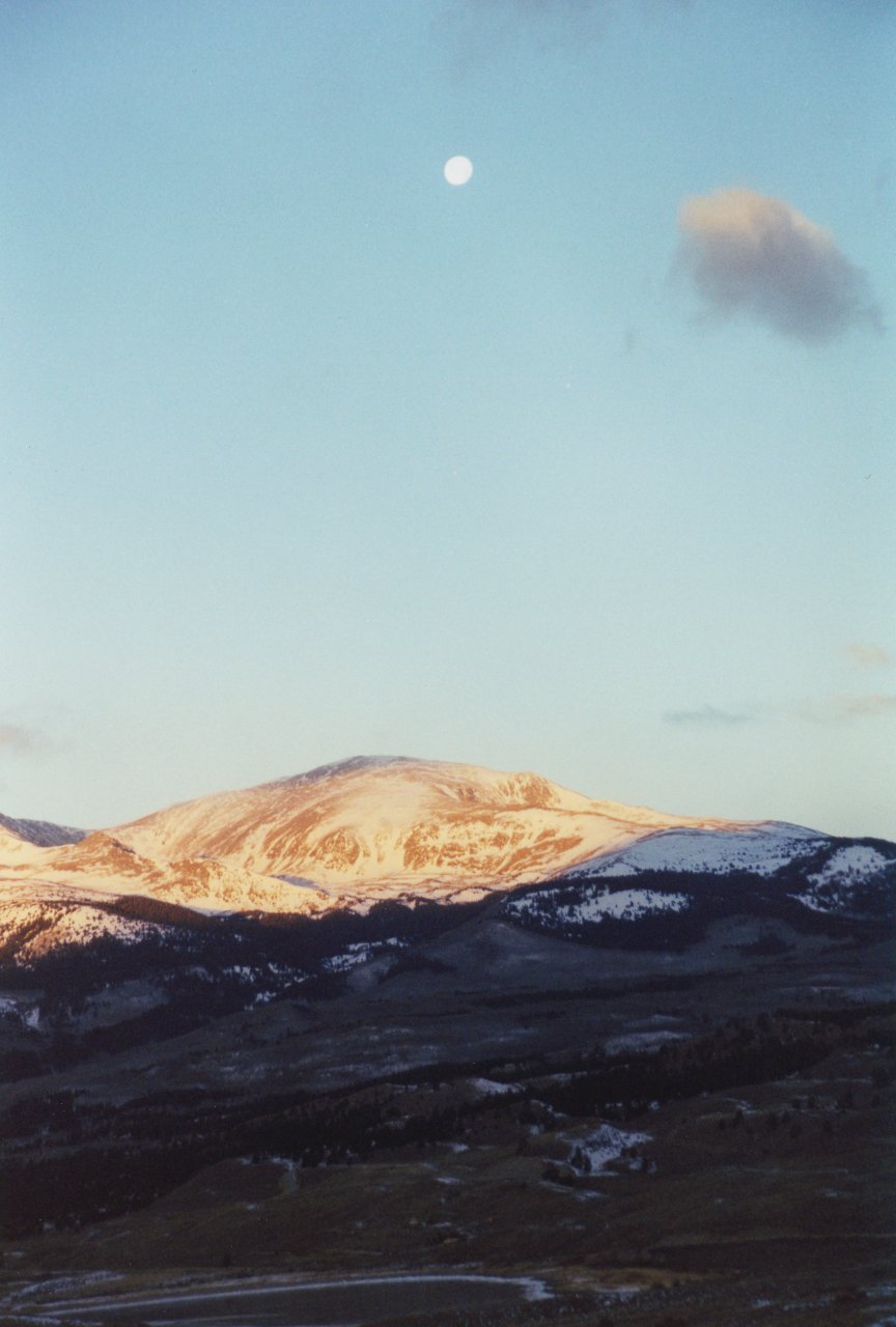 Mt Elbert and Moon Jan 05